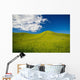 Wooden Fence Posts Running Through A Grassy Field Wall Mural