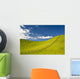 Wooden Fence Posts Running Through A Grassy Field Wall Mural