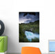 A Waterfall Surrounded By A Forested Area Wall Mural