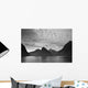A Boat In The Water Along The Coast Surrounded By Mountains Wall Mural