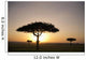 Trees On The Savannah With The Sun Glowing At Sunset Wall Mural
