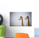 Two Giraffes Standing Side By Side Wall Mural