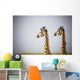 Two Giraffes Standing Side By Side Wall Mural