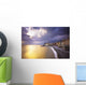 Buildings Along The Coast At Sunset Wall Mural