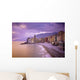 Buildings Along The Coast At Sunset Wall Mural