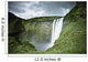 A Waterfall Over A Grassy Cliff Wall Mural