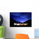 Tents Illuminated In A Valley At Night Wall Mural