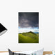 A Lush Green Landscape With Grassy Hills And Trees Wall Mural