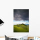 A Lush Green Landscape With Grassy Hills And Trees Wall Mural