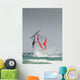 A Windsurfer Flips Upside Down On The Water Off Valdevaqueros Beach Wall Mural