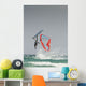 A Windsurfer Flips Upside Down On The Water Off Valdevaqueros Beach Wall Mural