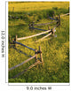 A Wooden Rail Fence Surrounded By Yellow Wildflowers Wall Mural