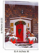 Christmas Decorations Around A Front Door Wall Mural
