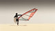 A Windsurfer Runs On The Sand Of Punta Paloma Beach With His Board Wall Mural