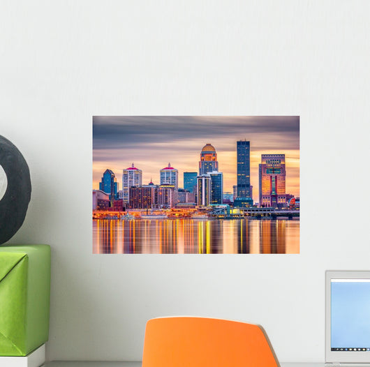 Louisville Kentucky USA Skyline Evening Wall Decal