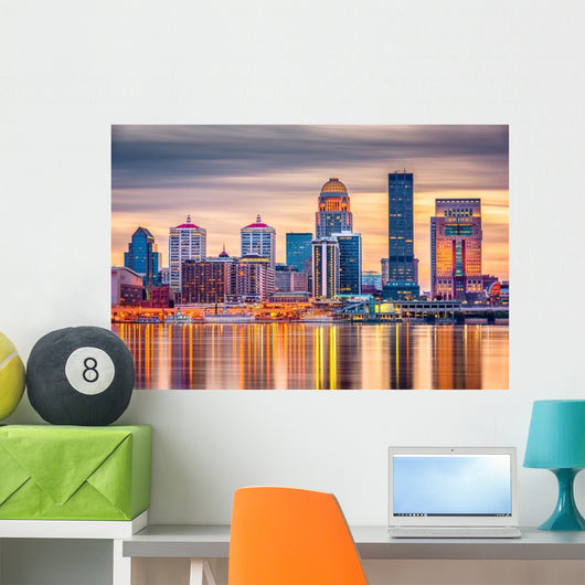 Louisville Kentucky USA Skyline Evening Wall Decal