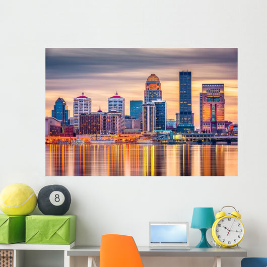 Louisville Kentucky USA Skyline Evening Wall Decal