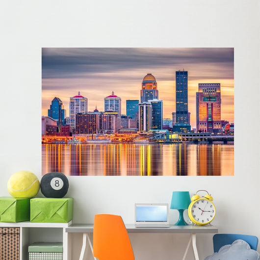Louisville Kentucky USA Skyline Evening Wall Decal