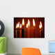 Closeup of Birthday Candles All Lit Wall Mural