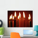 Closeup of Birthday Candles All Lit Wall Mural