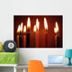 Closeup of Birthday Candles All Lit Wall Mural