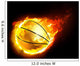 flying basketball on fire Wall Mural