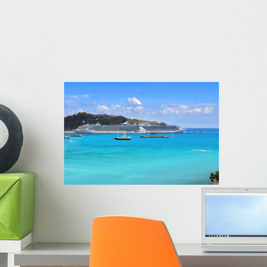 Port in Saint Martin Wall Mural