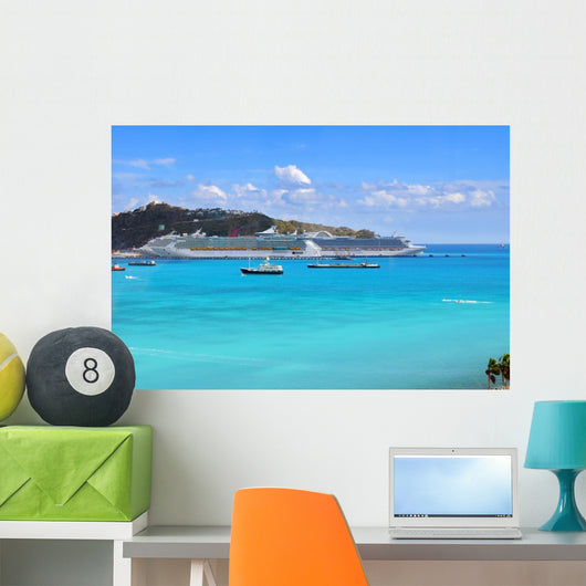 Port in Saint Martin Wall Mural