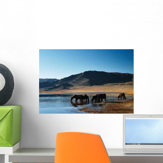 Drinking Horses Wall Decal