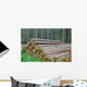 Stacked Logs Forest Wall Decal
