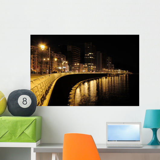 Beirut at Night (Lebanon) Wall Mural
