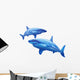 Sharks White Wall Decal Sticker Set