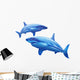 Sharks White Wall Decal Sticker Set