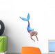 Cute Cartoon Mermaid Diving Wall Decal