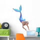 Cute Cartoon Mermaid Diving Wall Decal