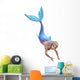 Cute Cartoon Mermaid Diving Wall Decal