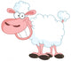 Funny Sheep With Big Smile Wall Decal