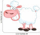 Funny Sheep With Big Smile Wall Decal