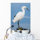 Silver Heron Ardea Alba Wall Mural