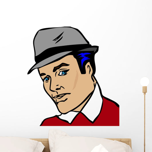 Retro Man Portrait Vintage Wall Mural