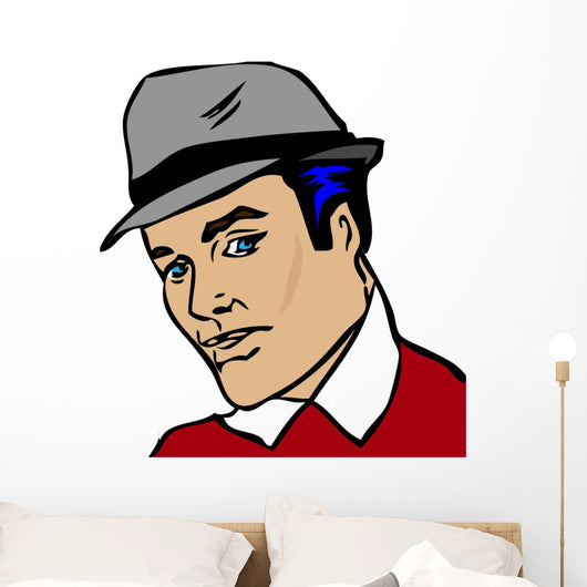 Retro Man Portrait Vintage Wall Mural