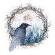 Forest Raven Moon Wall Decal