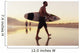 A Man Walking With His Surfboard On Valdevaqueros Beach Wall Mural