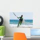 A Woman With Her Kitesurfing Board Walking Into The Water Wall Mural
