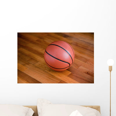 Basketball Wall Mural shown on a wall