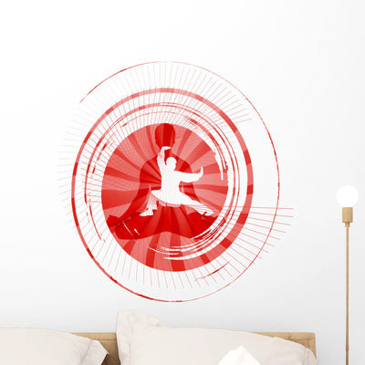 Karate Wall Decal shown on a wall