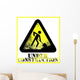 Under construction sign Wall Mural