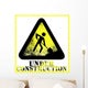 Under construction sign Wall Mural