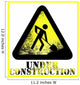 Under construction sign Wall Mural