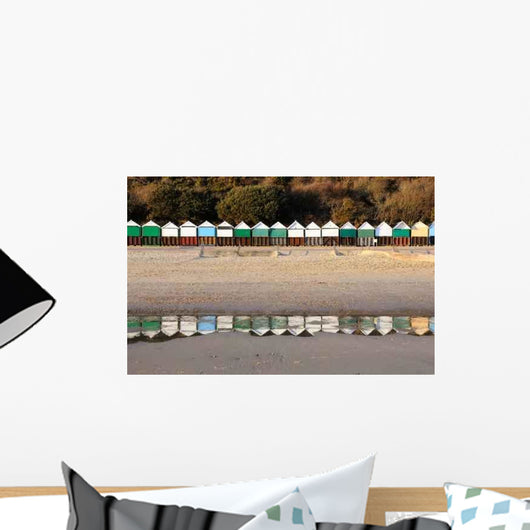 Beach Huts Reflection Wall Decal